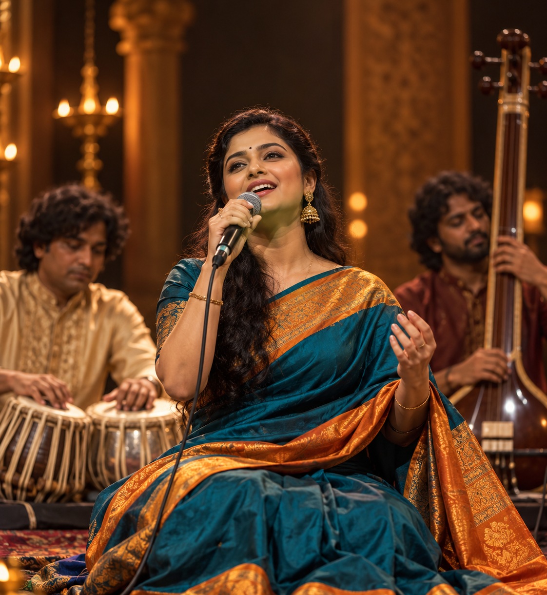 A singer performing at a cultural event